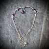 Bracelet réglable argent 925, avec fluorite facettées et goutte