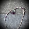 Bracelet réglable argent 925, avec fluorite facettées et goutte – Image 4