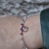 Bracelet réglable argent 925, avec fluorite facettées et goutte – Image 11