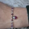 Bracelet réglable argent 925, avec fluorite facettées et goutte – Image 5