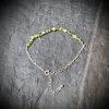 Bracelet réglable en argent 925, avec péridots facettés