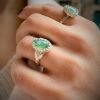 Bague artisanale argent 925 modèle "Lola" et cyanite verte facettée – Image 4