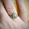 Bague artisanale argent 925 modèle "Lola" et cyanite verte facettée