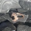 Bague réglable argent 925 plaqué or rose spinel noir – Image 3