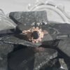Bague réglable argent 925 plaqué or rose spinel noir – Image 6