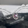 Bague réglable argent 925 et zirconiums avec un grenat rhodolite facetté – Image 4