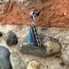 pendentif triangle artisanal en argent 925 avec labradorite bleue. Pièce unique tres beaux reflets. Essence Papillon