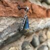 pendentif triangle artisanal en argent 925 avec labradorite bleue. Pièce unique tres beaux reflets. Essence Papillon